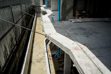 A new modern multi-storey residential building under construction