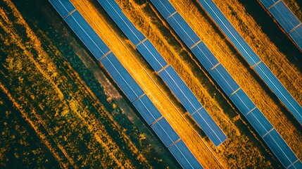 Obraz premium Field of solar panels. 