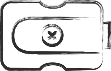 筆書き教材道具関連の単品アイコン　鉛筆削り