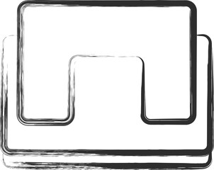 筆書き教材道具関連の単品アイコン　穴あけパンチ