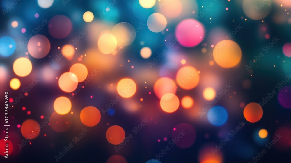 Poster A colorful background with many small circles