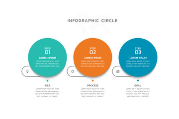 Business infographic template design step