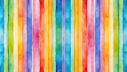 Colorful watercolor stripe seamless pattern swatch