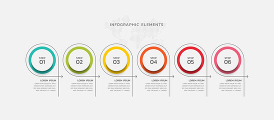 Business infographic template design step