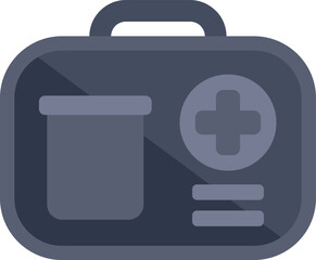 First aid kit icon featuring a prominent cross symbol, symbolizing medical assistance and preparedness for emergencies