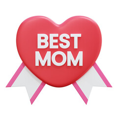  best mom 3d icon illustration