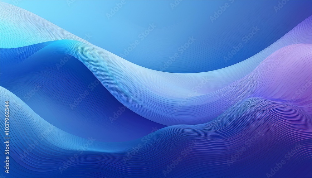 Poster sophisticated lavenders and blues background waves and ambient light. smooth blue gradient backgroun