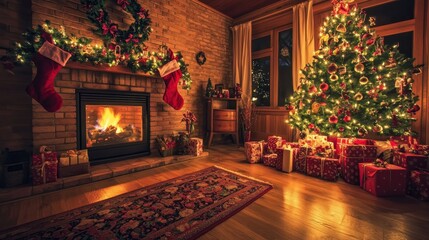 Cozy Christmas Living Room Decoration Ideas