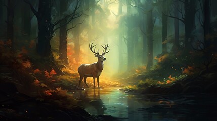 deer in the forest  