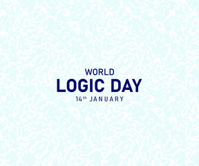 World logic day, good for world logic day celebration. 14 January. flat illustration. pattern background. holiday concept. template for background with banner , poster and card. jpeg format.