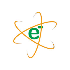 illustration of a atom electron vector logo