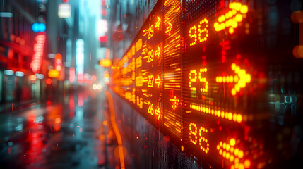 Obraz premium Abstract Financial Growth Arrows in Bright Colors