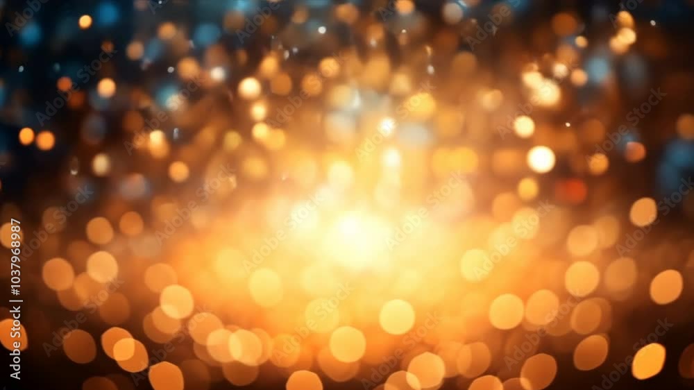 Poster sparkling celebration: a captivating backdrop of warm, shimmering lights creates a festive and celeb