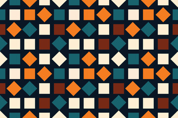 Square geometric colorful shapes seamless repeat pattern