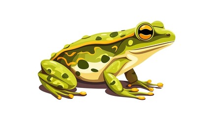 Fototapeta premium Frog logo design. Abstract drawing frog. Cute toad isolated. Vector illustration. isolate on white background