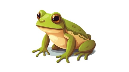 Obraz premium Frog logo design. Abstract drawing frog. Cute toad isolated. Vector illustration. isolate on white background 