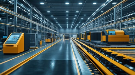 Fototapeta premium The Precision of Robotics in Storage Solutions