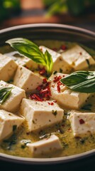 Soft Tofu in Rich Steam with Herbs and Spices