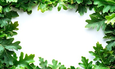 oak foliage. with copy space image, Generative AI