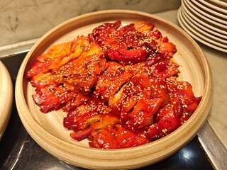 Grilled chicken slices 