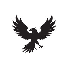 Illustration with silhouettes of four bird