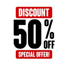 Obraz premium Discount 50 pracent special offer 