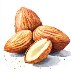 Alligatorpear fruit watercolor clipart illustration