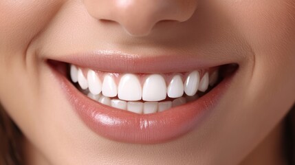 Fototapeta premium A close-up of a smiling person showcasing bright, healthy teeth.