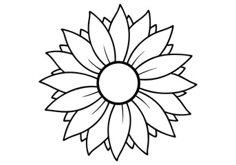 Continuous Line Art of a Sunflower – Botanical Vector Design