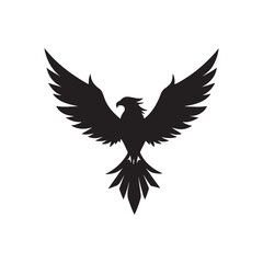 Illustration with silhouettes of four bird
