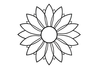 Continuous Line Art of a Sunflower – Botanical Vector Design