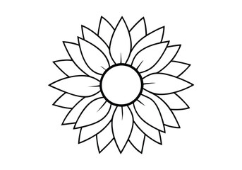 Continuous Line Art of a Sunflower – Botanical Vector Design