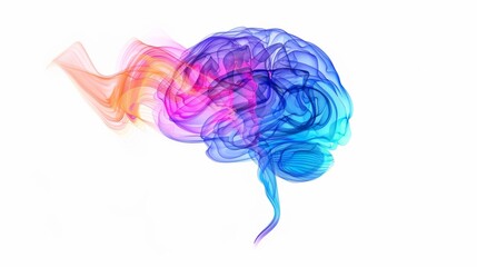 a human brain, with swirling