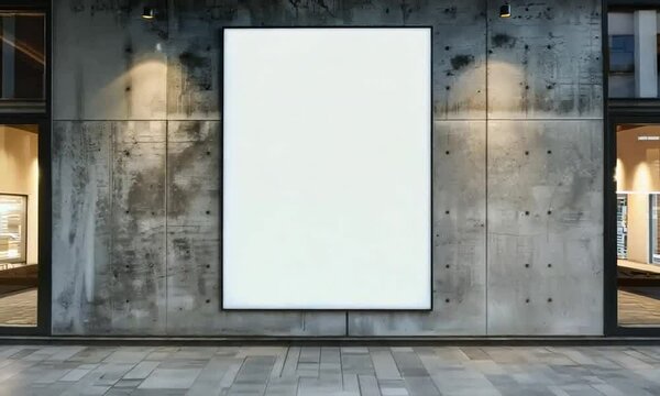 A photo of a blank billboard on the side of an urban building, offering a clean and unobstructed space for advertising or messaging against the backdrop of a cityscape