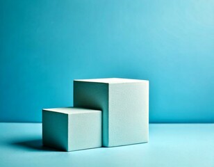 Serene Modern Space with Arch, Stairs, and Geometric Forms