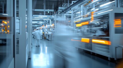 Blurred motion in automated industrial production facility