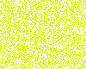 a bold pixelated pattern made of lemon green and white blocks. The bright, zesty lemon green contrasts sharply with the white background, creating a vibrant and energetic abstract texture