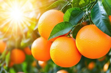 an orange orchad in tree