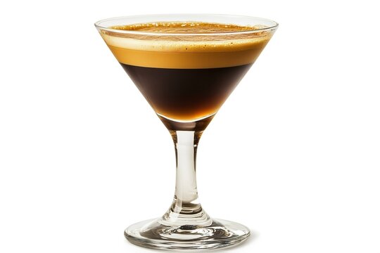 recommend clip art: Isolated espresso martini drink on a white backdrop. Generative Ai