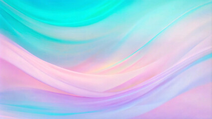 Obraz premium Abstract trendy holographic background. Holographic real texture in blue pink green colors with scratches and irregularities. Processed collage of Iridescent fabric trendy cloth holographic texture