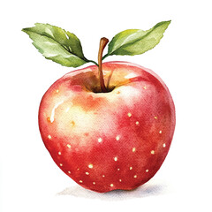Apple fruit watercolor clipart illustration