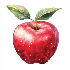 Apple fruit watercolor clipart illustration