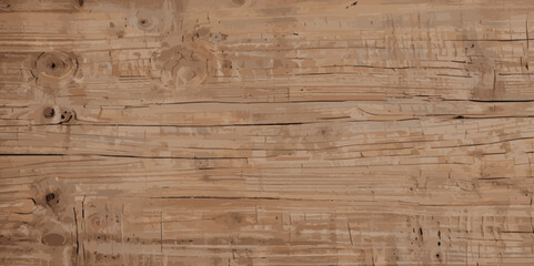 Fototapeta premium Vintage brown wooden plank texture background. Light texture of wooden board.