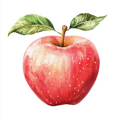 Apple fruit watercolor clipart illustration