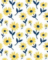 florals, Graphic design, seamless pattern for decorating all fashion designs, fabrics, wallpapers and prints. on a white background