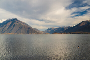 Mountain view from the water