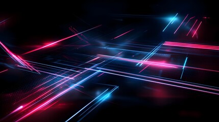 Futuristic Neon Glow Abstract Motion Background with Vibrant Colorful Lights and Patterns
