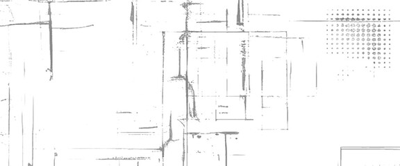 Vector vintage grunge texture overlays line sketch vintage wall texture white background.