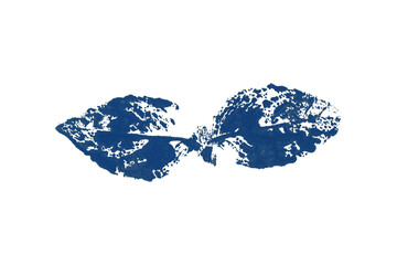 Blue watercolor background. Artistic hand paint. Isolated on transparent background.
