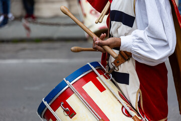 Drummer on the street during local parade